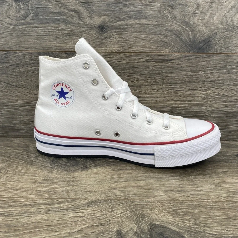 Converse Chuck Taylor All Star Move Sneakers Kids Size 7 White Platform High Top
